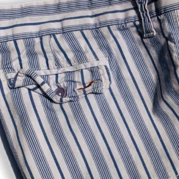 Hollister Blue Stripe Ladies Short Shorts 7 - Picture 6 of 7